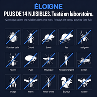 Répulsif Antiparasitaire à Ultrasons – Éliminez définitivement plus de 14 nuisibles