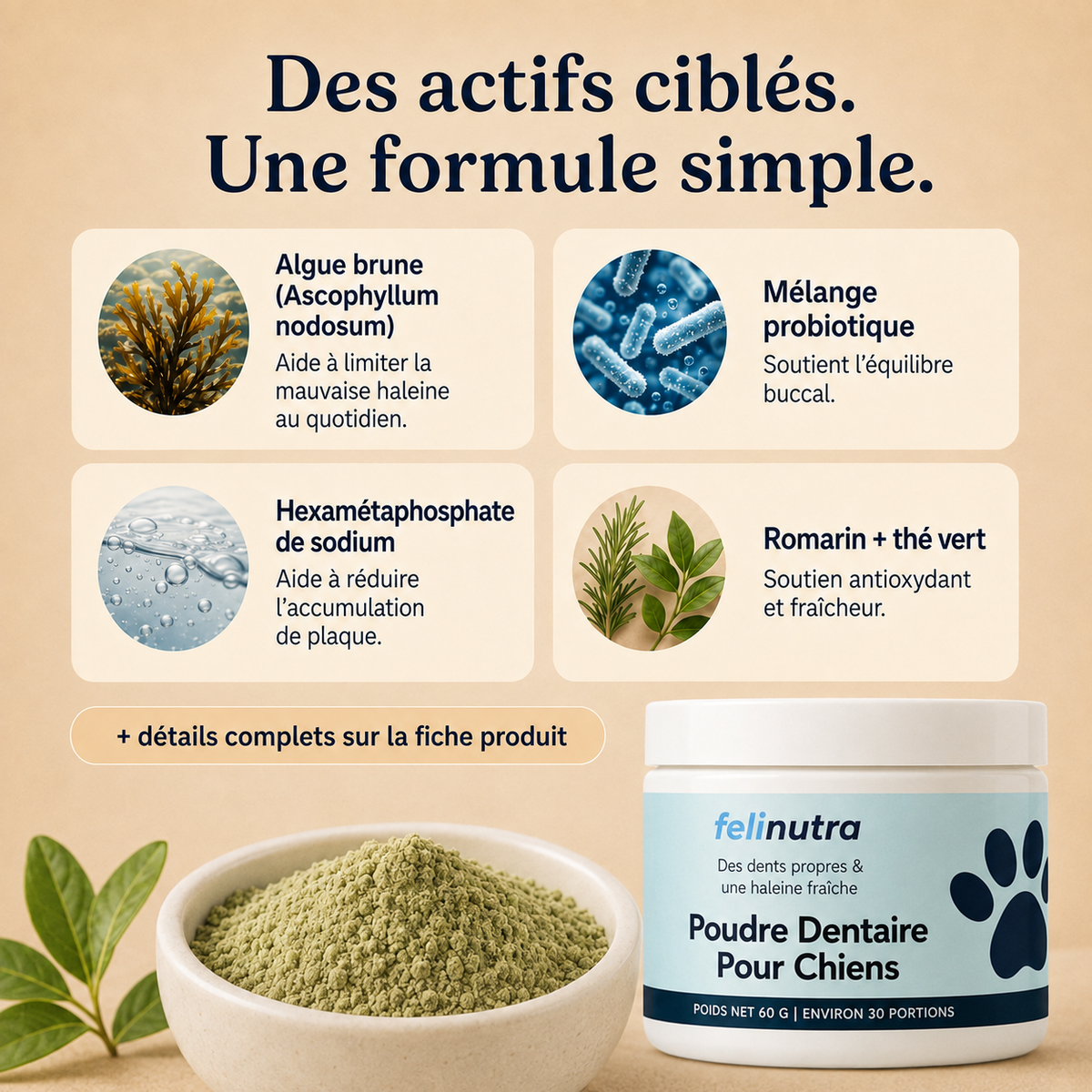 Poudre Dentaire Anti-Tartre et Haleine Fraîche 225 g