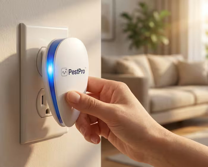 Appareil Repulys avec sa LED bleue allumée dans la prise